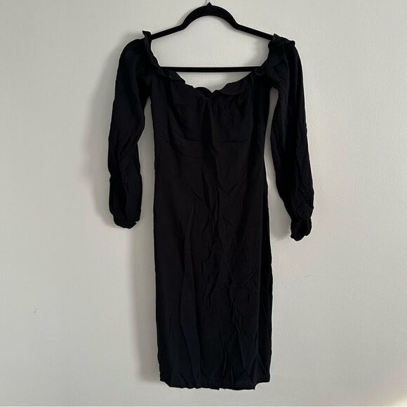 Reformation Prue Dress Black - Picture 4 of 7